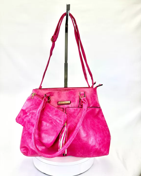 VIA FIORE Fashion City Collection Miami Handbag Fuchsia