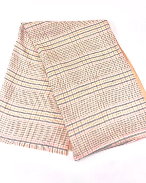 VIA FIORE Pink Plaid Scarf - Chic Winter Wrap