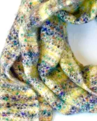 VIA FIORE Marbled Color Scarf Yellow