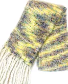 VIA FIORE Marbled Color Scarf Yellow
