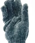 VIA FIORE Grey Solid Gloves Chic Winter Hand Warmers