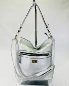 VIA FIORE Fashion City Collection Toronto Handbag Silver