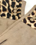 VIA FIORE Women'S Animal Print Winter Gloves