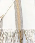 VIA FIORE Trendy Brown Plaid Scarf Fringed Winter Warmth