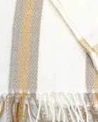 VIA FIORE Trendy Brown Plaid Scarf Fringed Winter Warmth