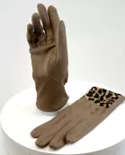 VIA FIORE Women'S Animal Print Winter Gloves
