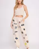 HIGHT WAIST MULTI PATCHES JOGGER PANTS