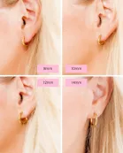 Huggie Earrings - Scarlett Hoop Gold 10mm