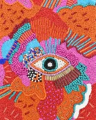 Crimson Evil Eye Tote