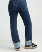 34"-30" Roll Cuff Straight Leg Jean in Bae