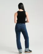 34"-30" Roll Cuff Straight Leg Jean in Bae