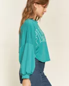 TERRY BATWING SLEEVE TOP