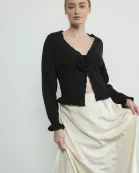 MAS3060 FLOWER RUFFLE CARDIGAN