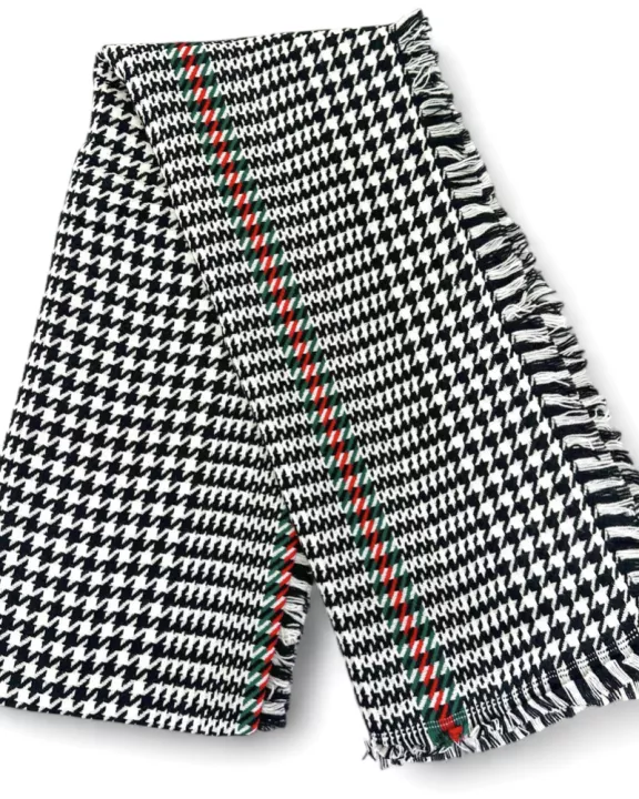 VIA FIORE BLACK PLAID WOMEN’S FASHION SCARF