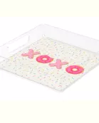 Acrylic Serving Tray - LOVE Collection - XOXO DONUTS