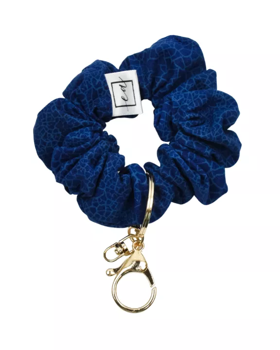 Sapphire Scrunchie Key Chain