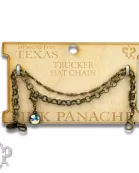 Trucker hat double chain with crystal drop