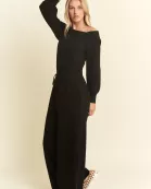 ONE SHOULDER TERRY JUMPSUIT