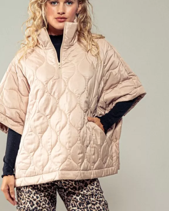 Outsiders Quilted Boxy Poncho