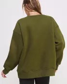 LONG SLEEVE SOLID ROUND NECK OVERSIZED SWEATSHIRT