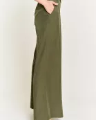 WOOD RING WIDE-LEG PANTS