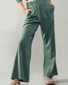 mineral washed elastic waist wide leg sweatpants