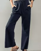 mineral washed elastic waist wide leg sweatpants