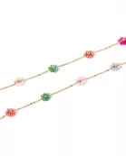 Necklace - Gracie Flower Multi Color