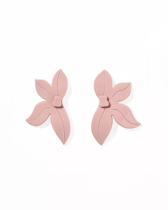 Fern Statement Earrings - Vintage Rose