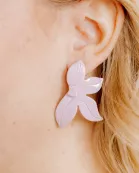 Fern Statement Earrings - Vintage Rose