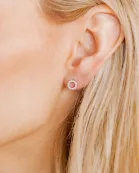 Screwback Stud Earrings - Lainey Silver