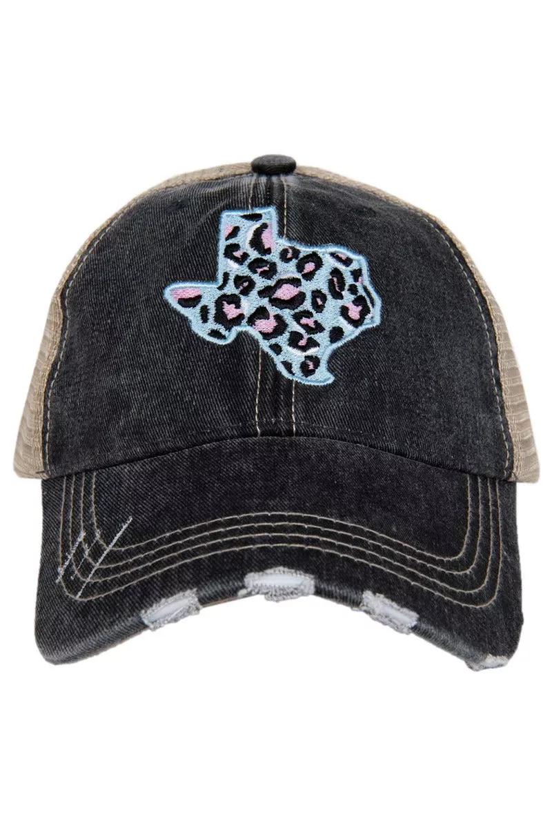 Blue Leopard Texas Wholesale Trucker Hat