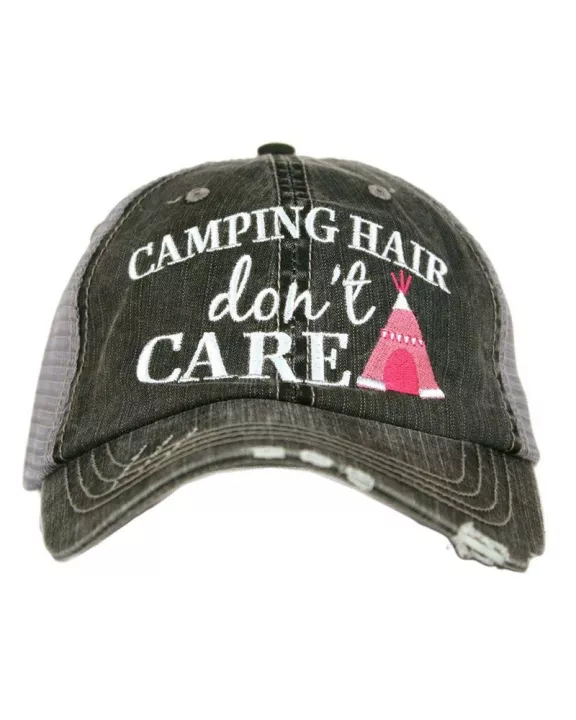 Camping Hair Don't Care Wholesale Trucker Hat