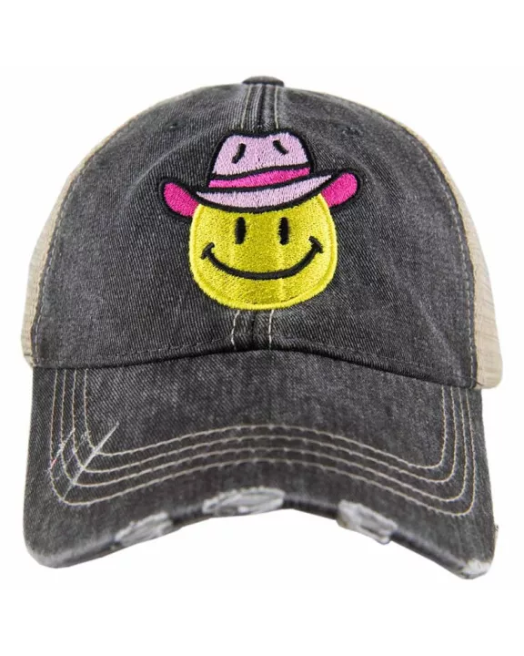 Cowboy Hat Happy Face Wholesale Trucker Hat