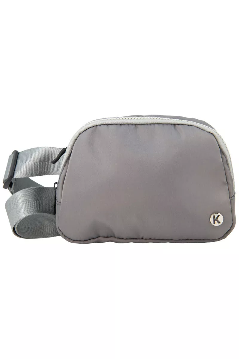 Gray Wholesale Solid Belt Bag