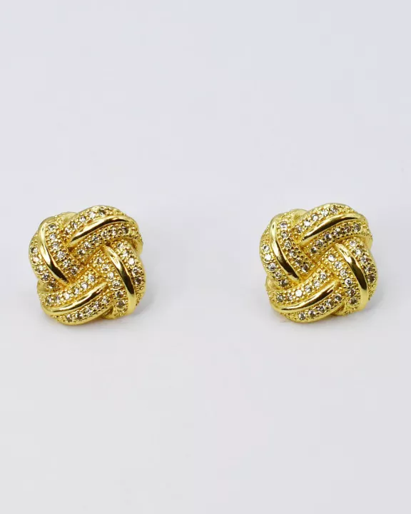 Rosette Studs Gold K16