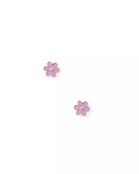 Screwback Stud Earrings - Alli Purple