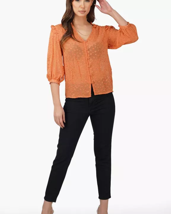 Set of 6 Mara Cheetah Burnt out Blouse (S,M,L)