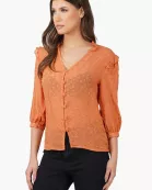 Set of 6 Mara Cheetah Burnt out Blouse (S,M,L)