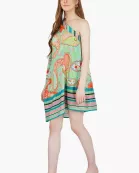 Set of 6 Emerald Buta one shoulder Dress (S,M,L)