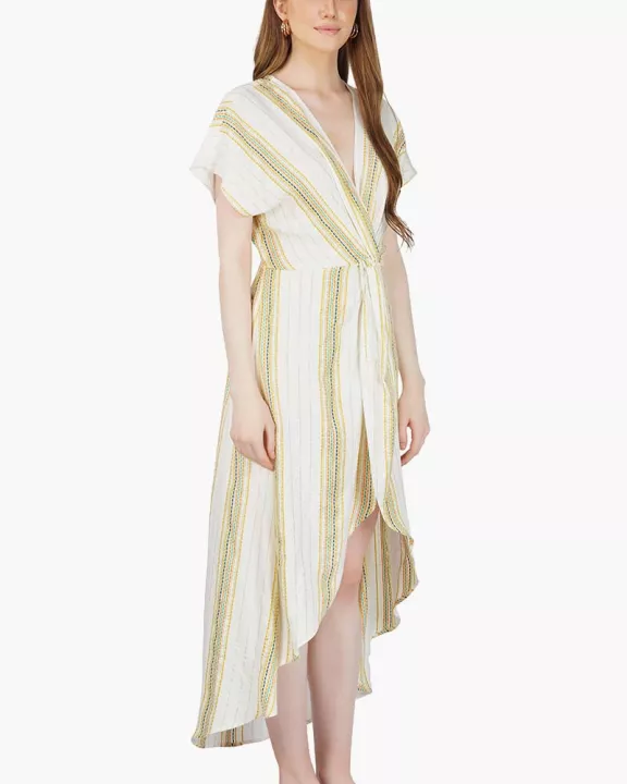Set of 6 Roman Stripe Wrap Dress (S,M,L)