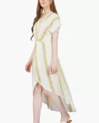 Set of 6 Roman Stripe Wrap Dress (S,M,L)