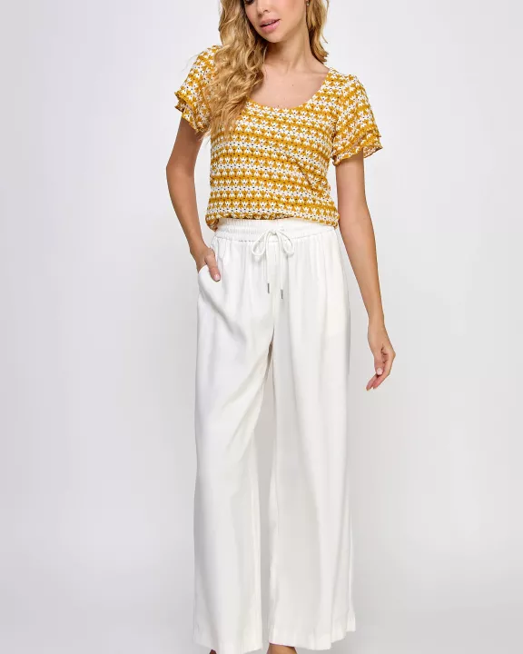 TP-9928-6 WIDE LEG PANT CREAM