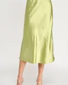 RS-9602-6 SATIN MIDI SKIRT MOSS