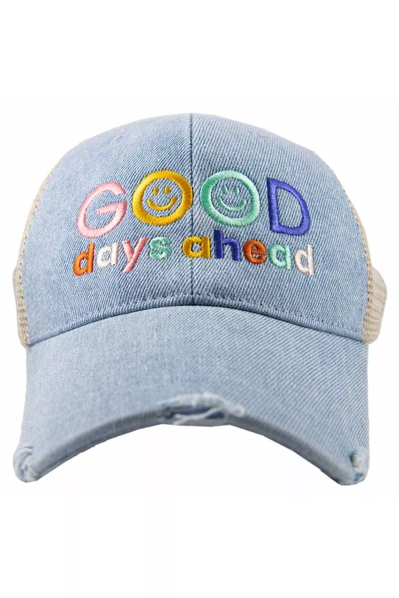 Good Days Ahead Wholesale Denim Trucker Hat