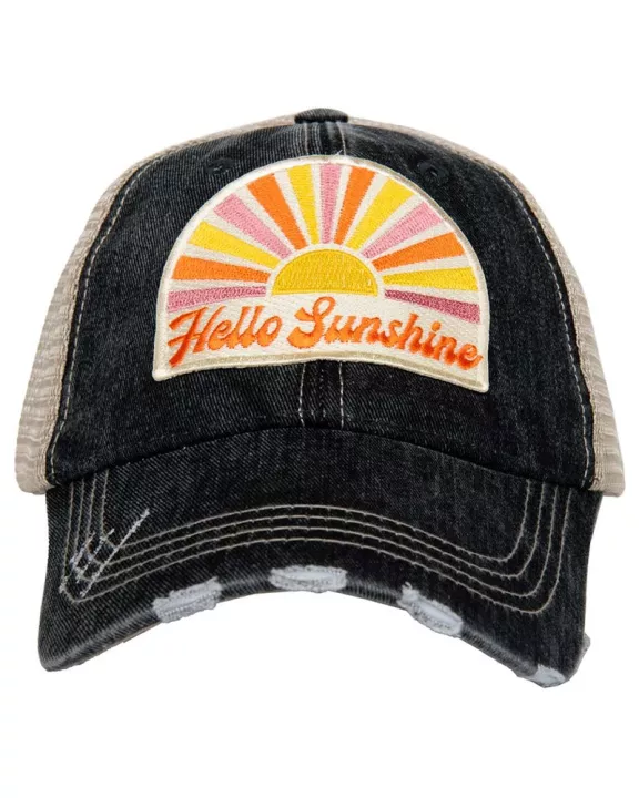 Hello Sunshine Black Wholesale Trucker Hat