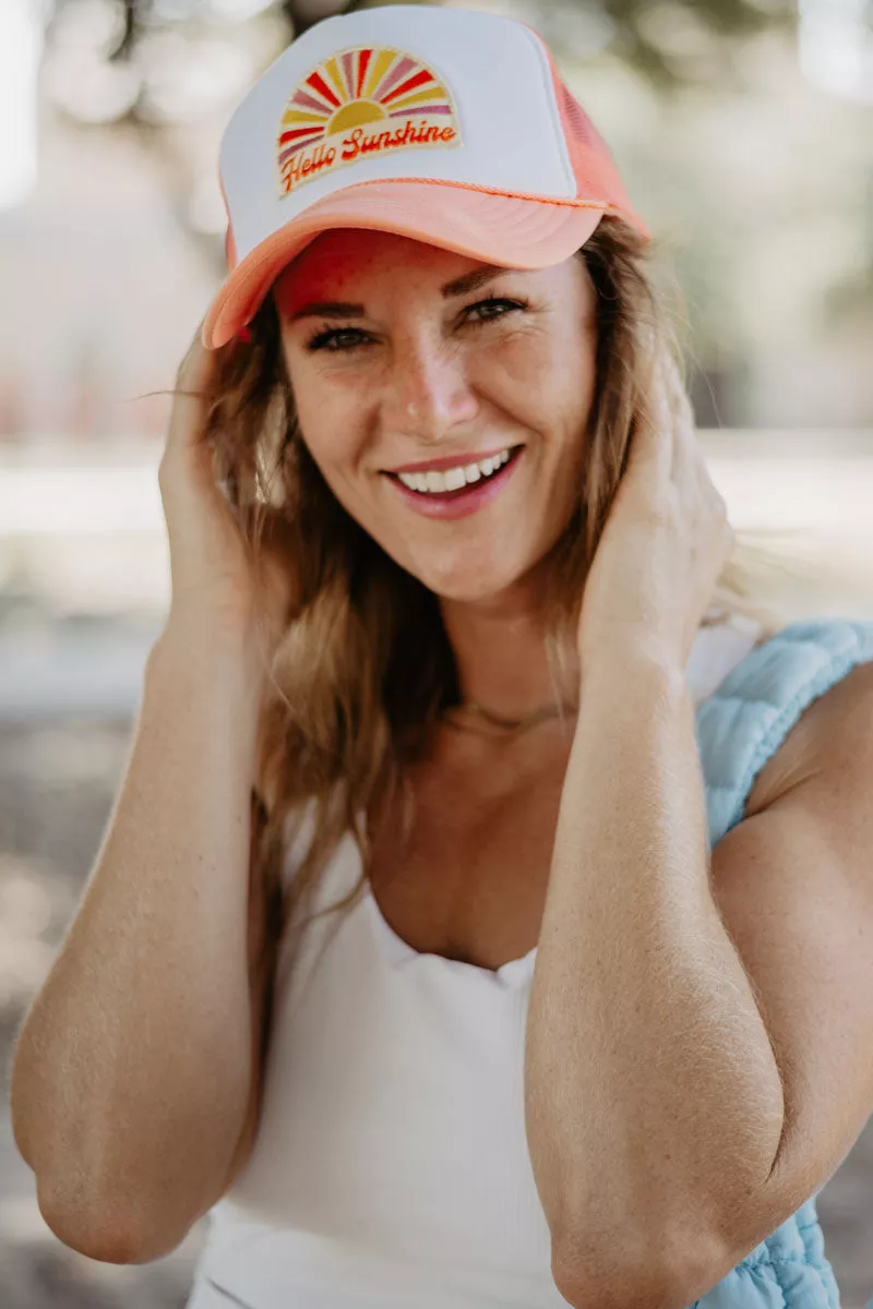 Hello Sunshine White Wholesale Trucker Hat