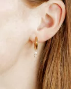 Huggie Charm Earrings - Jo Gold