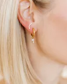 Huggie Charm Earrings - Jo Gold