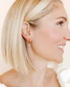 Huggie Charm Earrings - Jo Gold